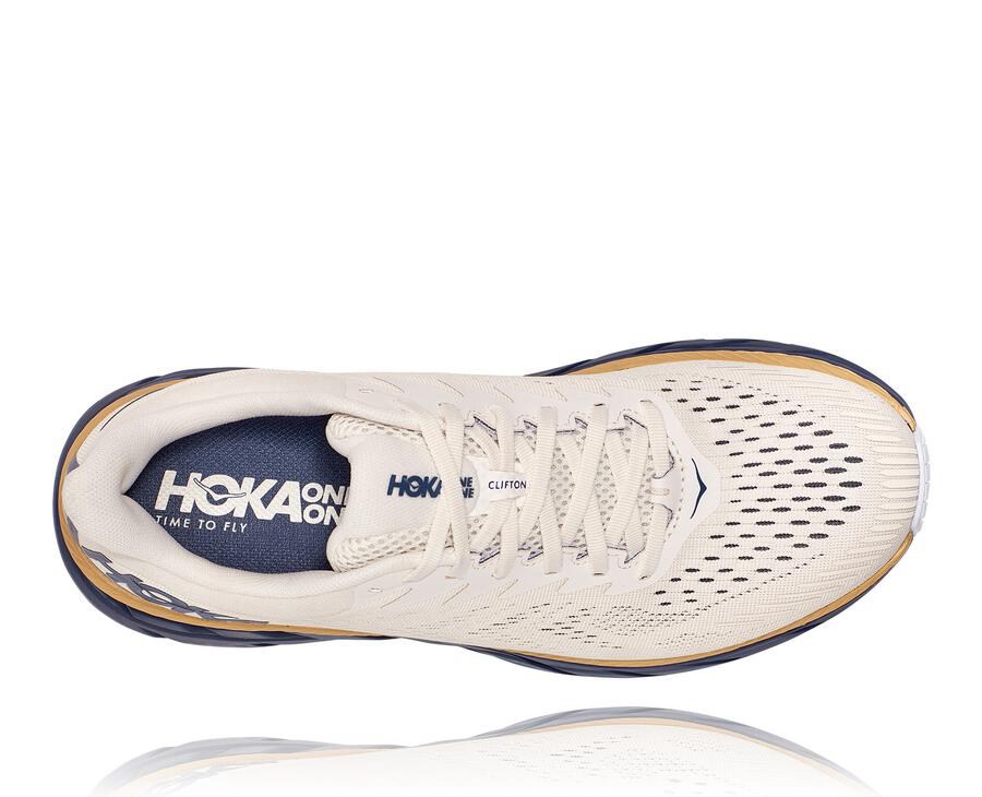 Hoka One One Tenisky Panske Biele/Modre - Clifton 7 - 71092-GPNL